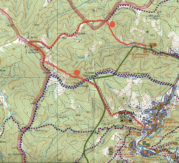 мапа маршруту